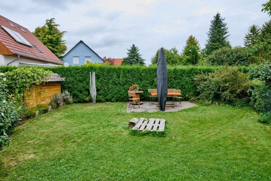 Garten mit Sitzecke Einfamilienhaus Blankenhagen